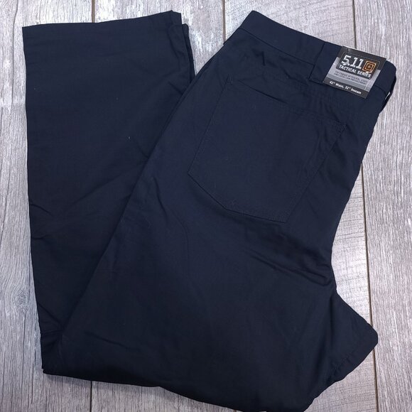 5.11 Tactical Pants Mens 42x32 Navy Taclite Ripstop Jean Cut Mid Rise Straight - Picture 1 of 9